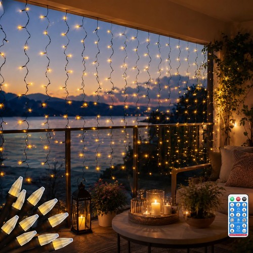 Curtain lights plug in - curtain,