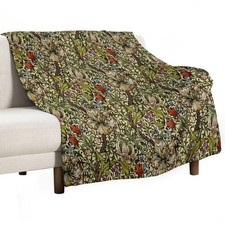 William Morris Golden Lily All-season Throw Blanket