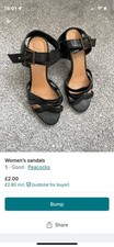 Ladies Black Sandals Size 5