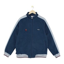 Vintage Ellesse Fleece Jacket Mens Size L Blue 90s Full Zip