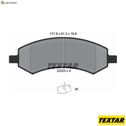 Brake pad set disc - set,