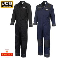 JCB Trade Men's Heavy Duty Coveralls Boilersuit Knee Pad Overalls Work Mechanics