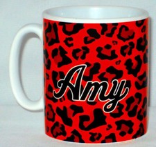Red Leopard Skin Mug