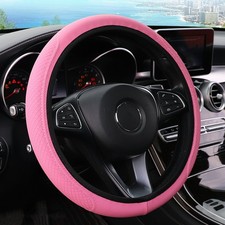 Car Steering Wheel Cover Antislip PU Leather Fits 14 5 to 15 Inch Wheels