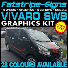 to fit VAUXHALL VIVARO MK2 SWB GRAPHICS STICKERS DECALS STRIPES VAN CAMPER SPORT