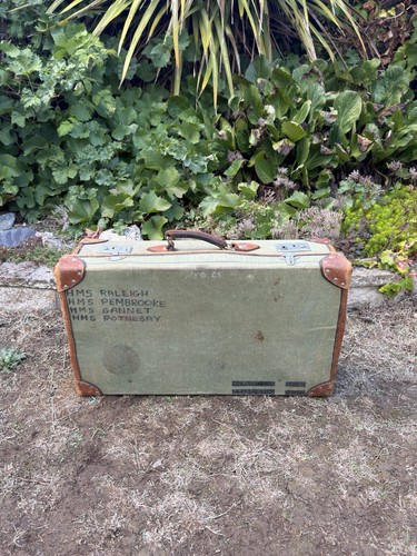 Vintage royal navy suitcase - navy,