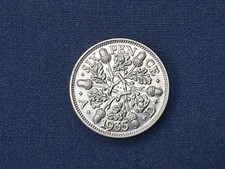 1935 6d SIXPENCE .500 SILVER -