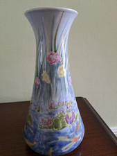 Cobridge Pottery Stoneware Water Poem Vase 1999 