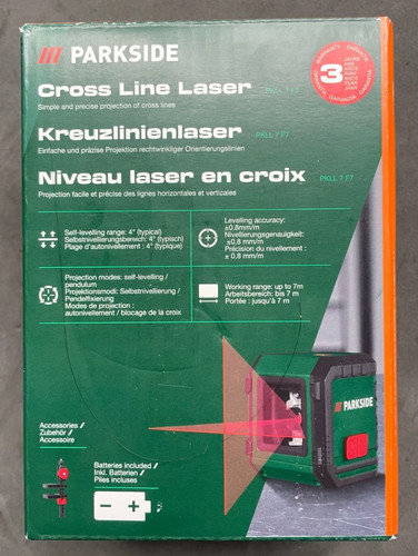 Parkside cross line laser pkll - parkside,