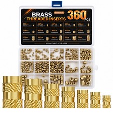 Brass threaded inserts - threaded, kit