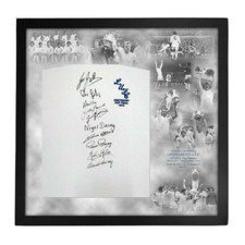 PROOF FRAMED 1972 FA CUP HAND SIGNED LEEDS UNITED 1972 SHIRT COA AUTOGRAPH UTD