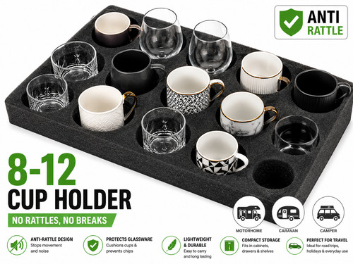 Foam cup holder rack - foam,