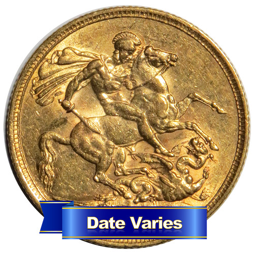 Gold british sovereign random - gold,