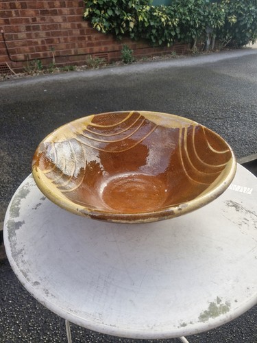 Antique slipware pancheon hand - antique,
