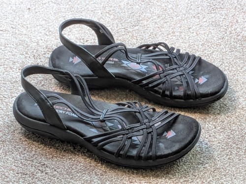 Ladies black skechers sandals - ladies,