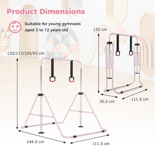 Adjustable gymnastic bar - gymnastic, kids