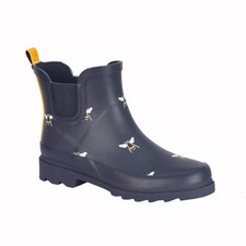 LADIES  GIRLS SHORT FASHION ANKLE WELLINGTON BOOTS PLAIN & PATTERNED RAIN WINTER