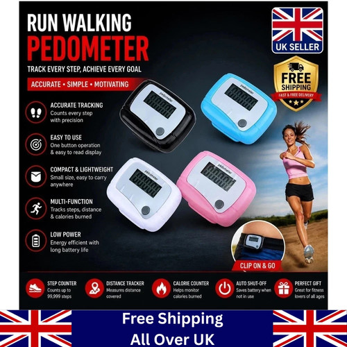 Lcd clip pedometer step - on,