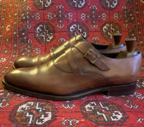 Brown leather monkstrap - brown,