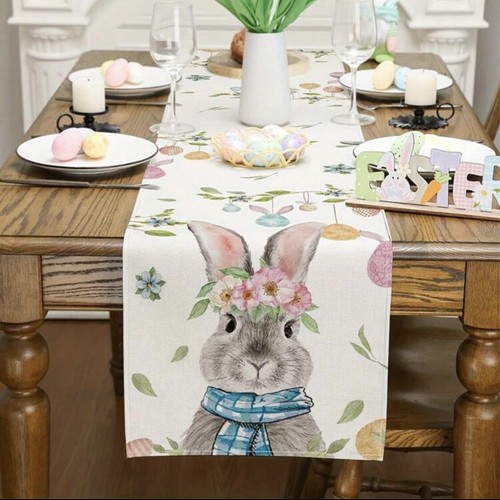 Easter bunny eggs table - easter,