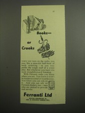 1948 Ferranti Radio Ad - Books