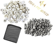 BIO CERAMIC RINGS, BIO BALLS FILTER MEDIA AQUARIUM FISH TANK POND REMOVE NO2 NH4