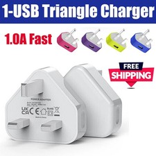 USB Plug Charger Wall Chargers UK Power Adapter 5V 1A 3Pin for iPhone Samsung