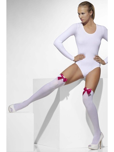 Opaque hold ups white - opaque, with