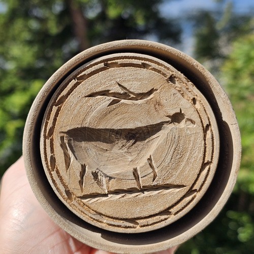 Vintage wooden butter mold - vintage,