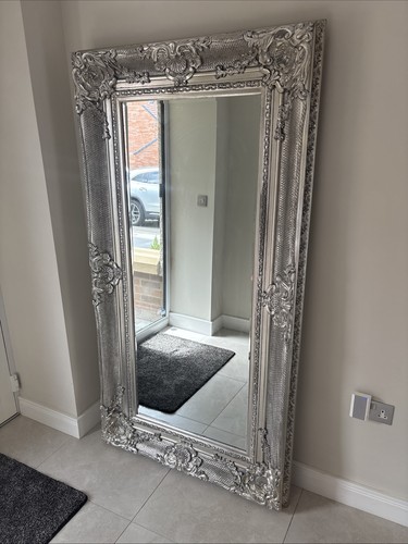 Large ornate mirror silver - ornate,