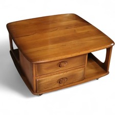 Vintage Ercol 'Golden Dawn' Pandora Elm Coffee Table