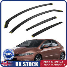 4pc 5 Door Hatchback Wind Deflectors Tinted For 2006-2012 HONDA CIVIC MK8 UK