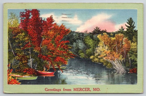 Missouri postcard mercer - missouri,
