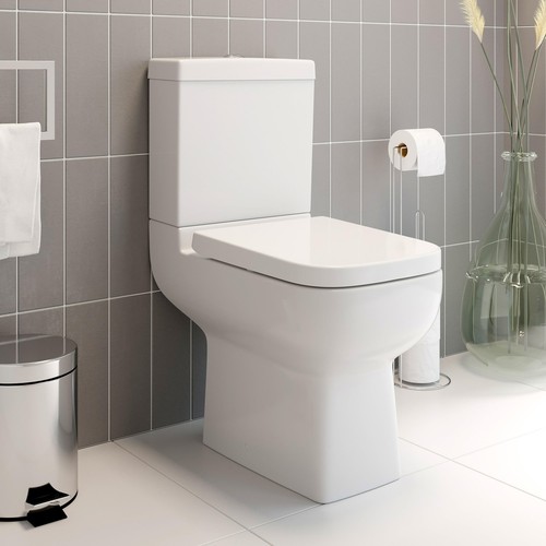 Modern close coupled toilet - close,