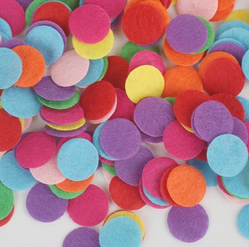 Circle felt mixed colour round - circle,