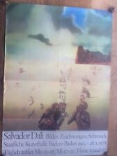 Salvador Dali Art Exhibition Poster Advertising Rare Original 1971 Surrealism
