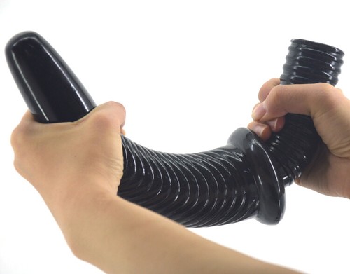 Silicone butt plug with handle - silicone,