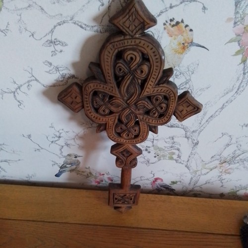 Vintage handcraft wooden - handcraft, cross