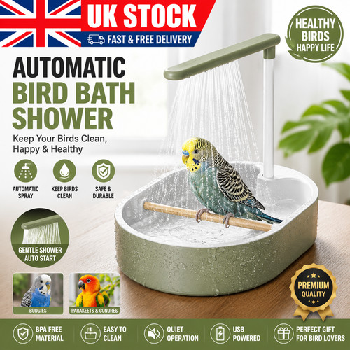 Automatic bird bath tub shower - bird,