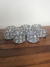 Crystal Tea light Holder Decoration Candle Wedding Set Of 12 -  4cm High