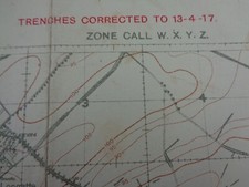 WW1 British SOMME TRENCH MAP