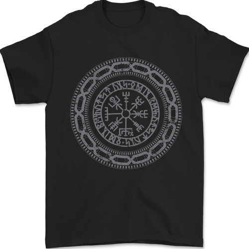 Viking symbol vegvisir - symbol, grey
