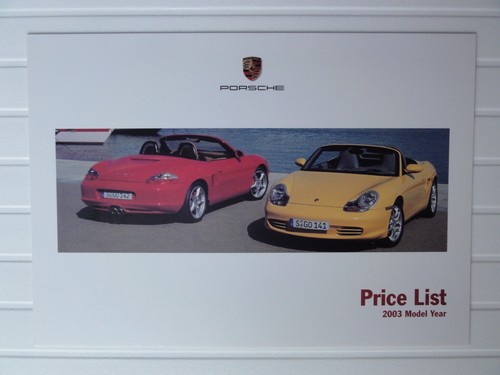 Porsche price list incl - list, incl.