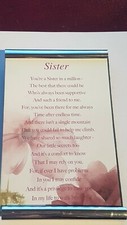 Silver Plated Sister Saying Frame 