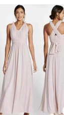 MARKS AND SPENCER PASTEL PINK WEDDING BRIDESMAID MULTIWAY PARTY MAXI DRESS UK 10