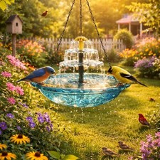 Solar Hanging Bird Bath