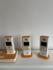 Retro BT Mango Cordless Phone/Answering Machine 3 Handsets