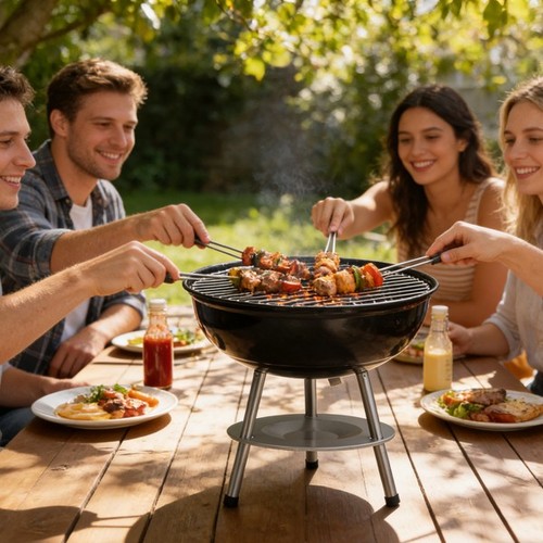 Portable charcoal grill - charcoal,