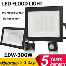 Outdoor Garden Floodlight With Sensor LED PIR Motion Security Lights Waterproof
