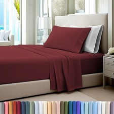 Pure 100% Cotton Sheets Twin Size, Luxurious 400 Thread Count Long Staple Cot...